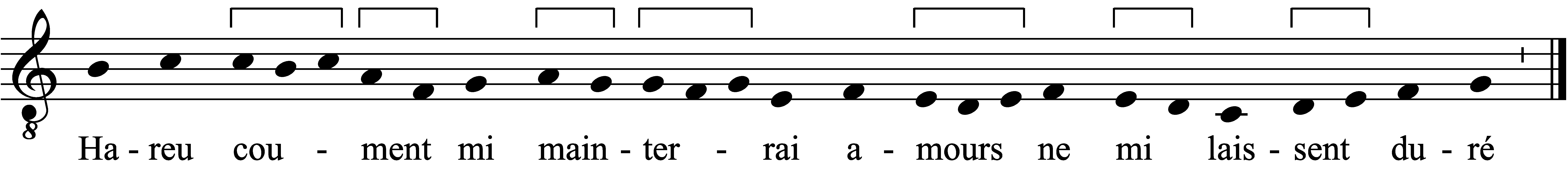 Refrain musical notation